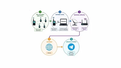 Diseño e implementación de una red híbrida terrestre-satelital para comunicaciones críticas en entornos rurales featured image
